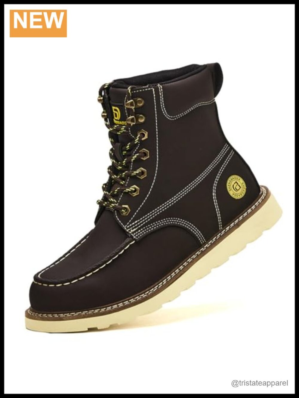 Steel Toe Work Boots 6" Moc Waterproof Safety Shoes Slip Resistant